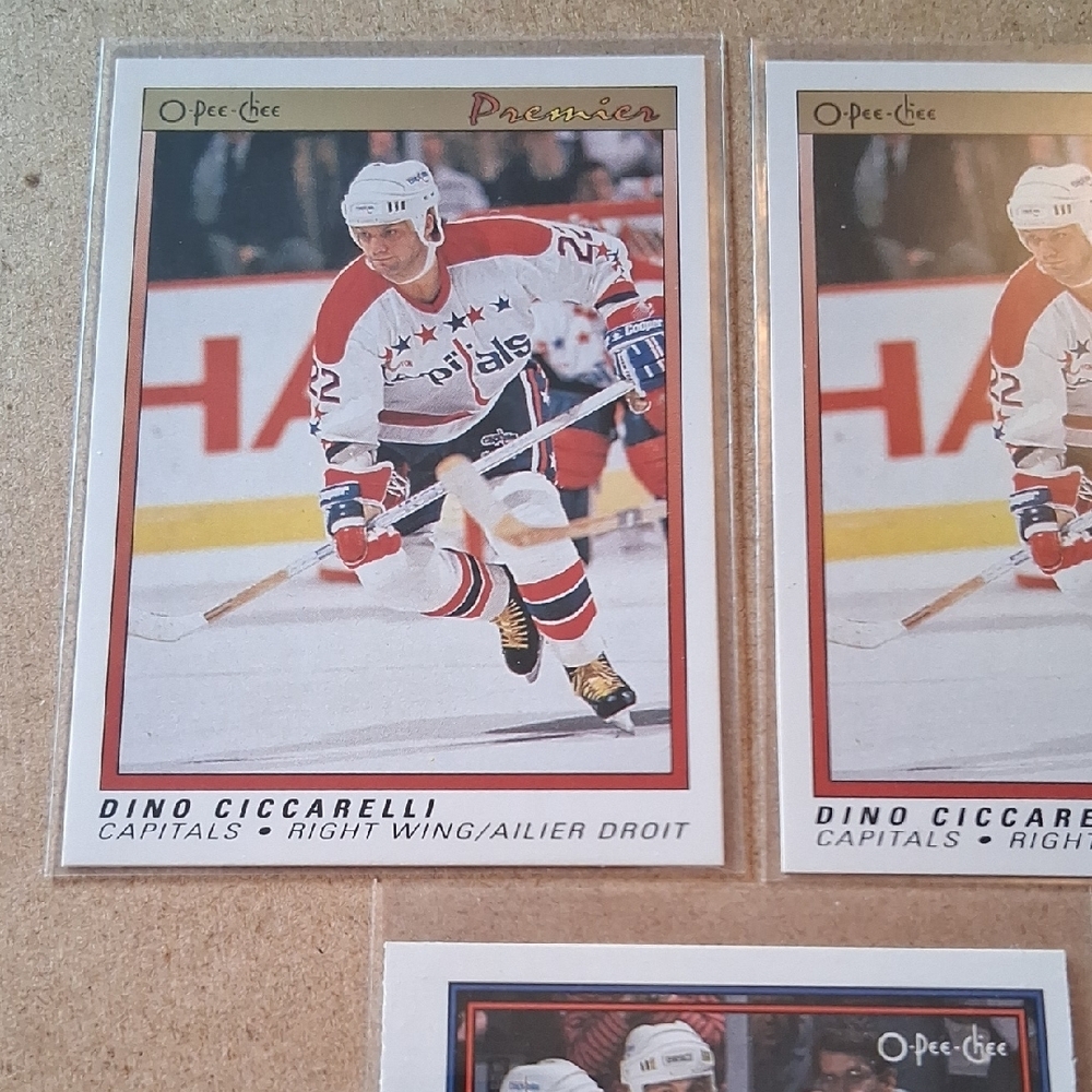 Capitals Dino Ciccarelli Hockey Trading Cards Set